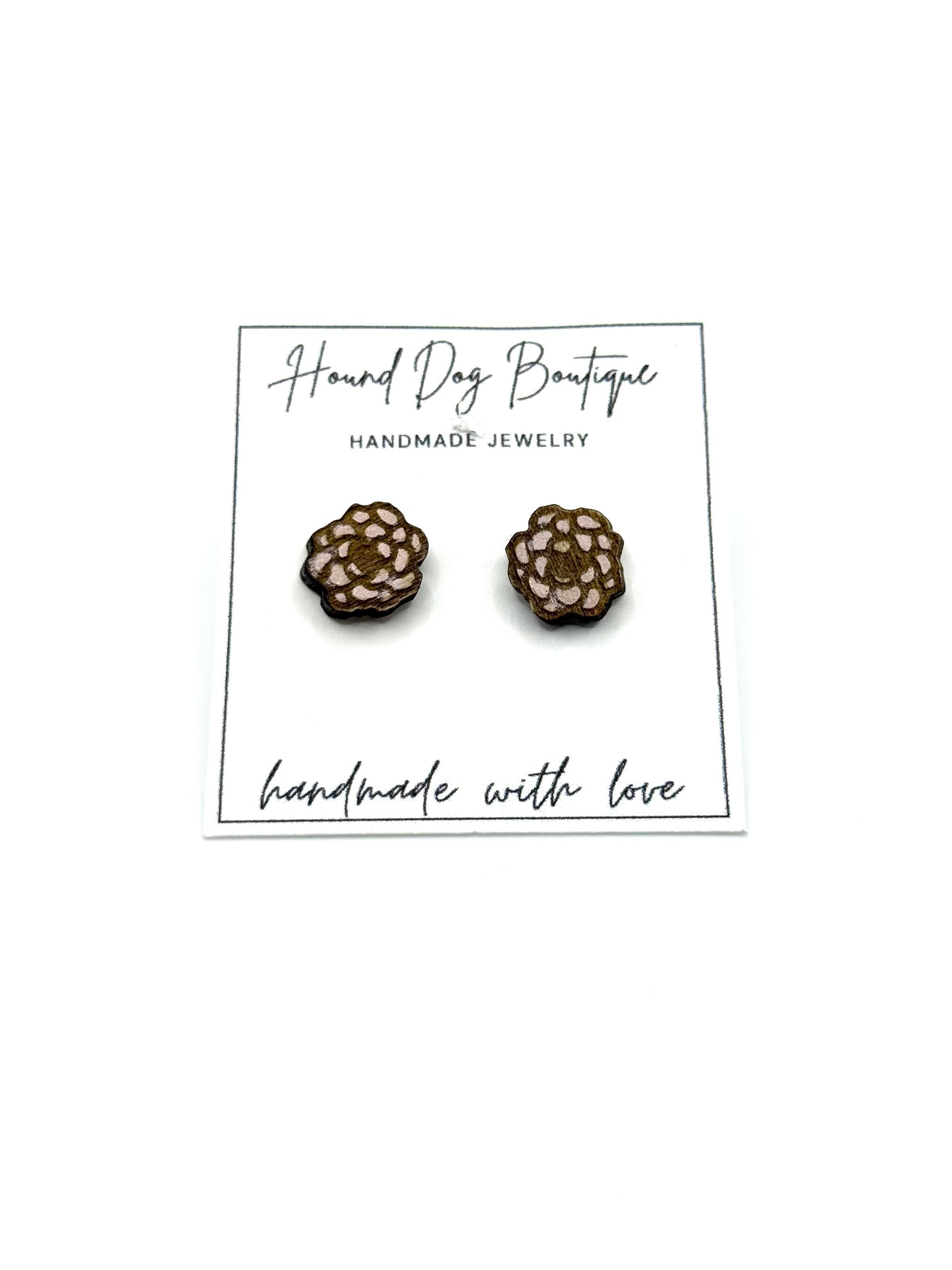 Succulent Flowers Stud Earrings