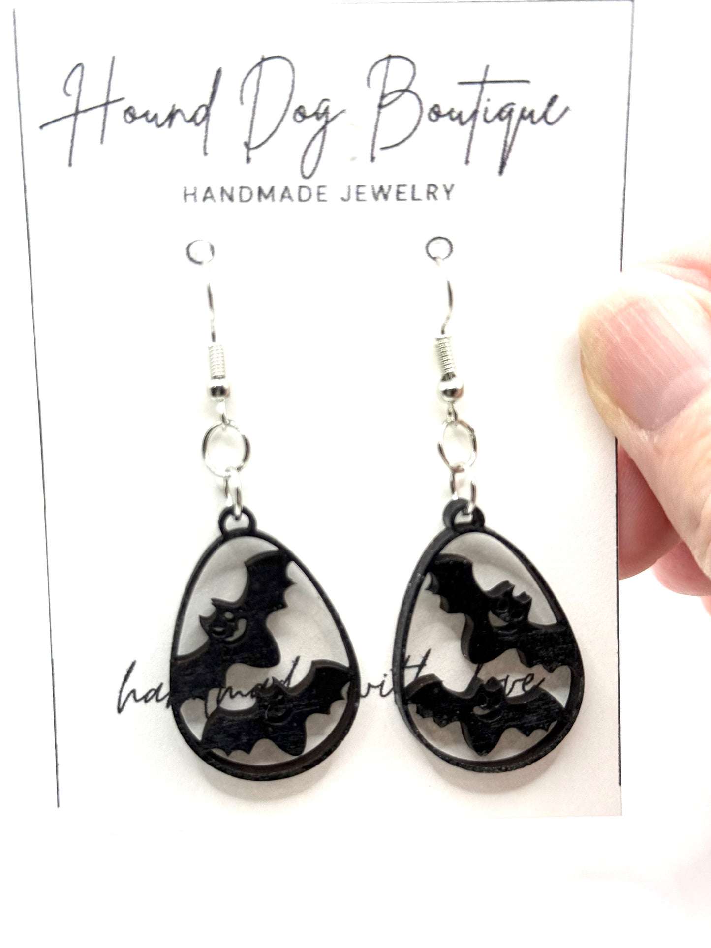 Halloween Bat Dangle Earrings
