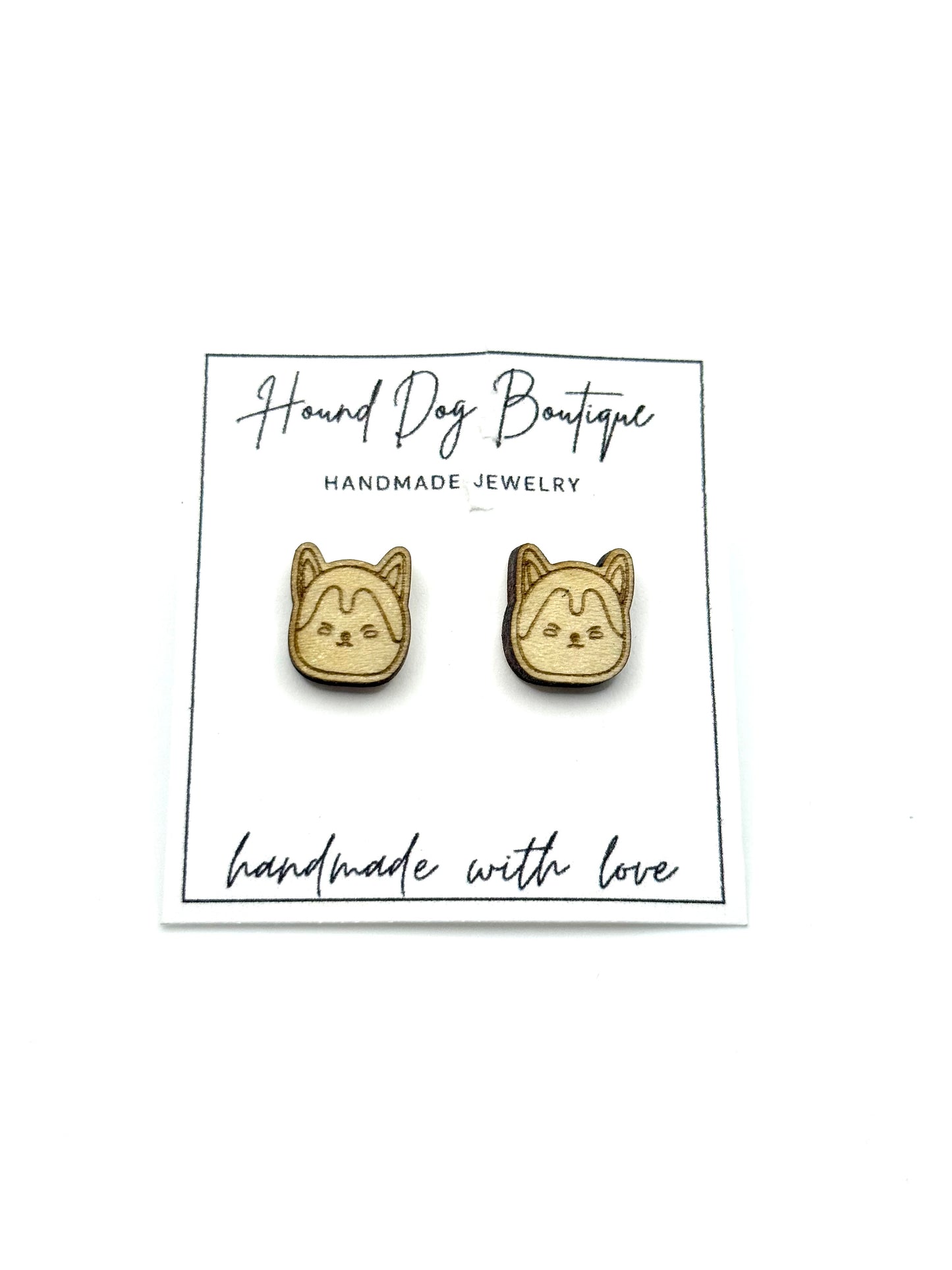 Husky Dog Stud Earrings