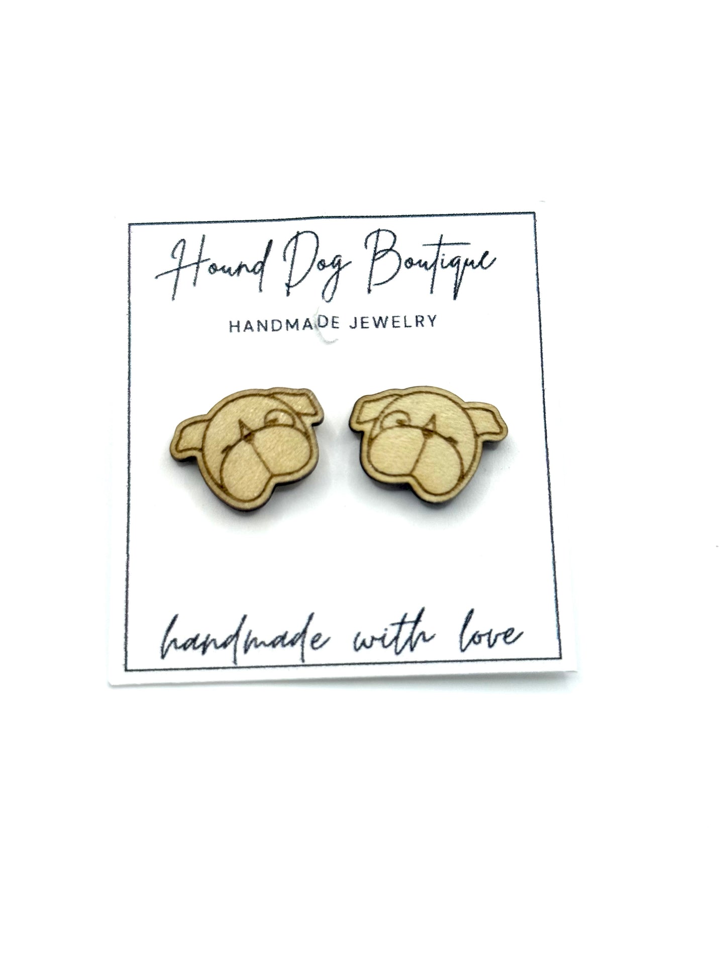 BullDog Stud Earrings