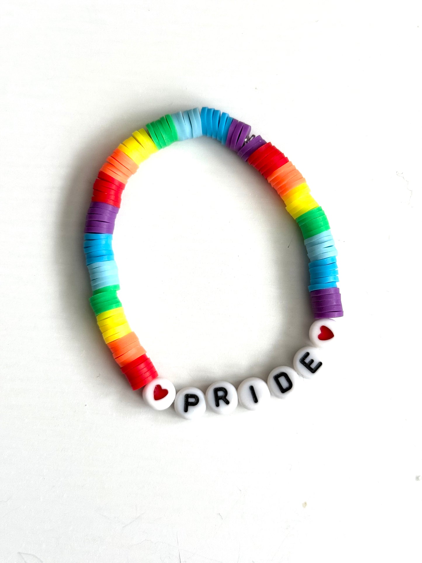 Pride Clay Bead Bracelet