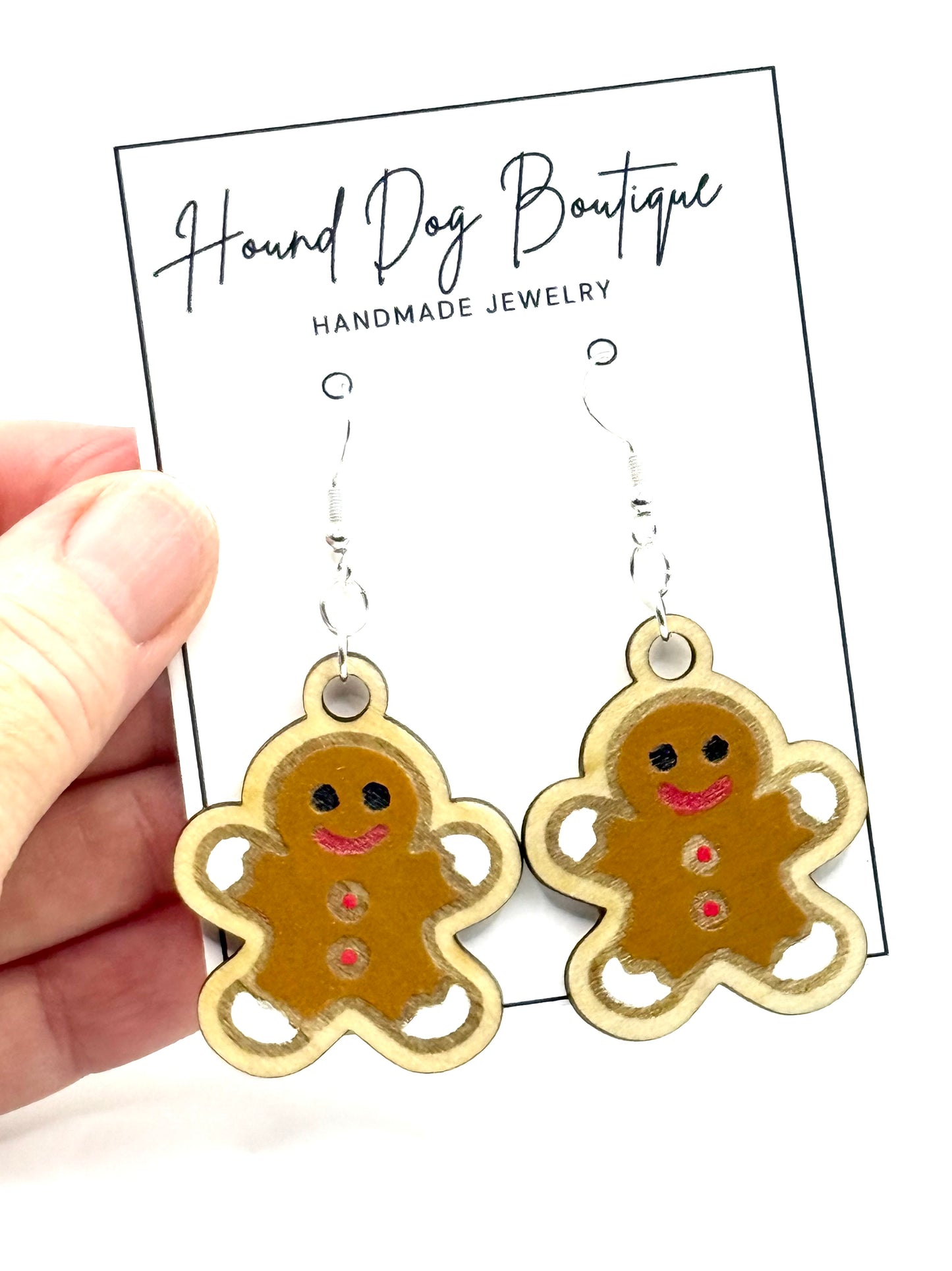 Gingerbread Man Dangle Earrings