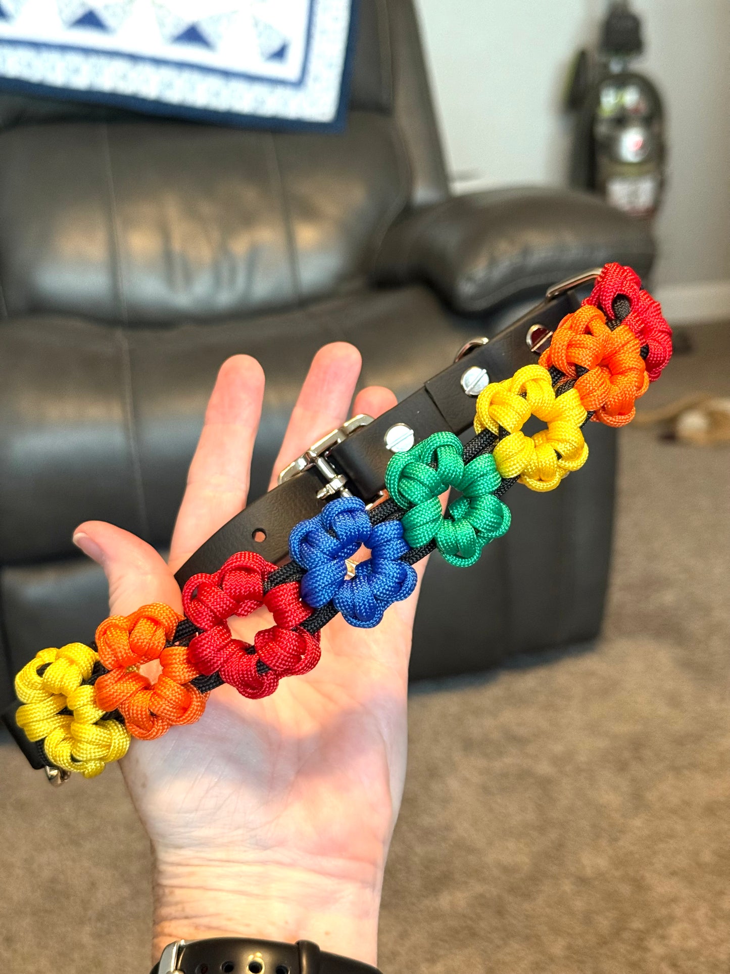 Flower Paracord Dog Collar