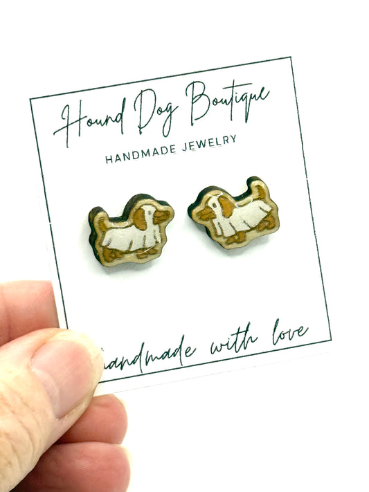 Halloween Ghost Dog Earrings