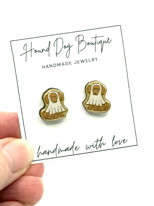 Halloween Ghost Dog 2 Earrings