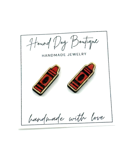 Red Crayons Earrings