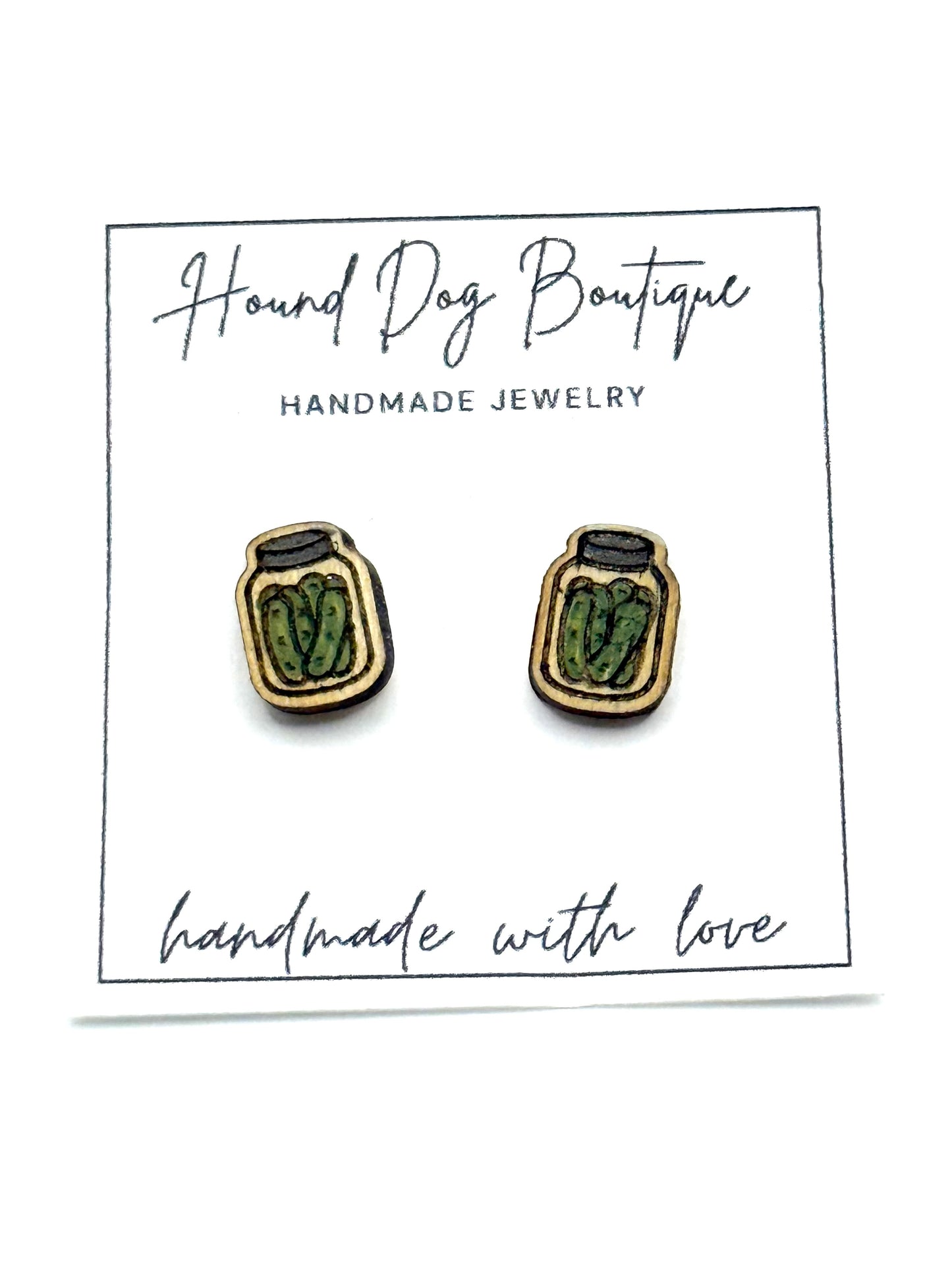 Pickle Jar Stud Earrings