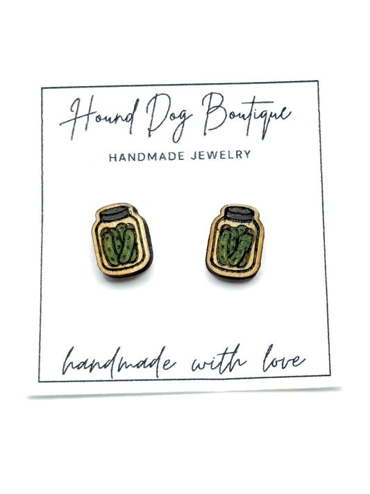 Pickle Jar Stud Earrings
