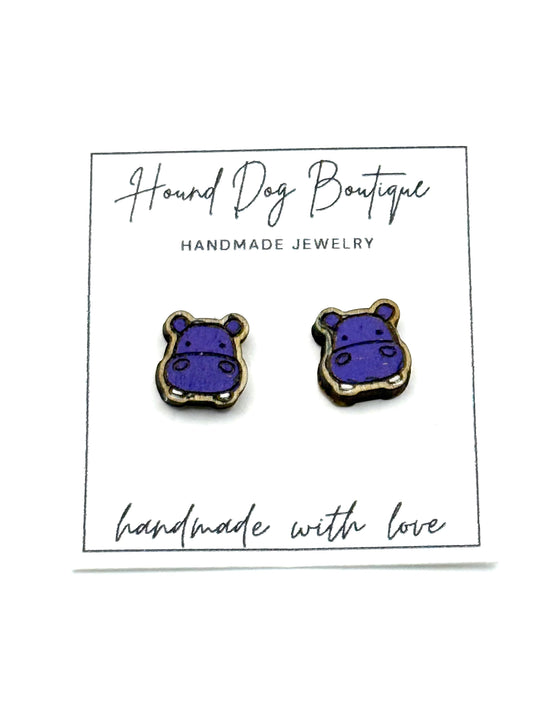 Hippo Stud Earrings