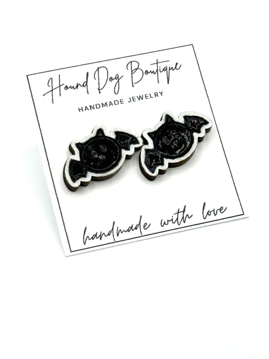 Halloween Bat Earrings