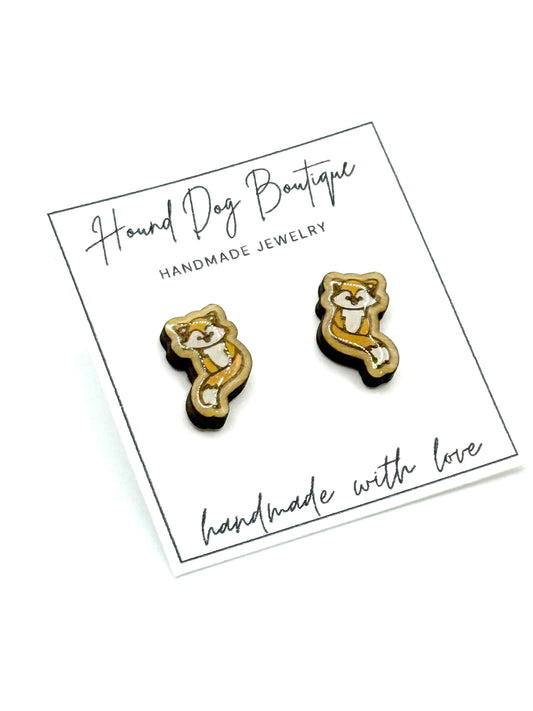 Sitting Fox Earrings