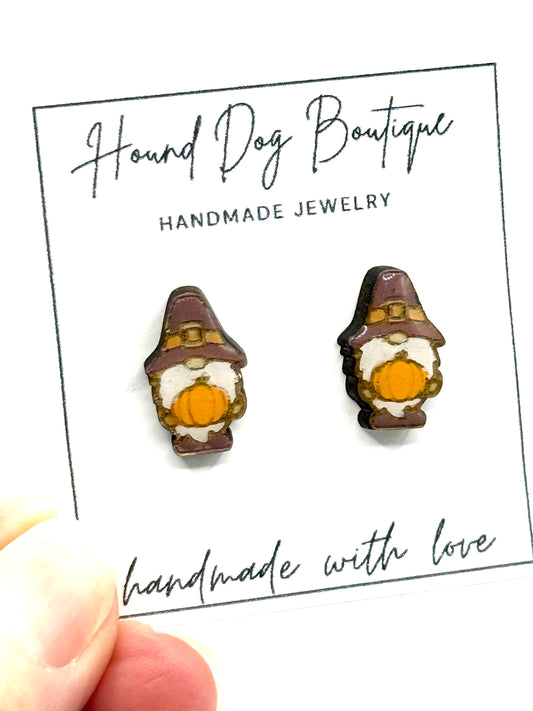 Thanksgiving Gnome Earrings
