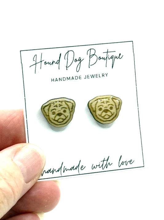 Pug Earrings
