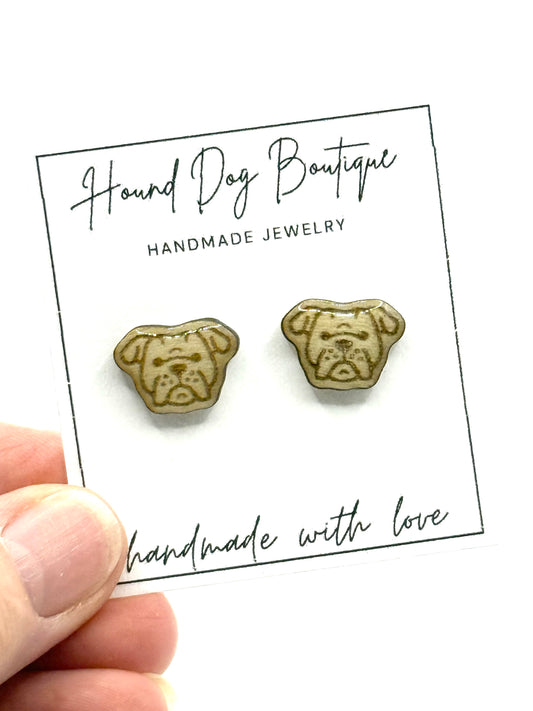 Bulldog Earrings