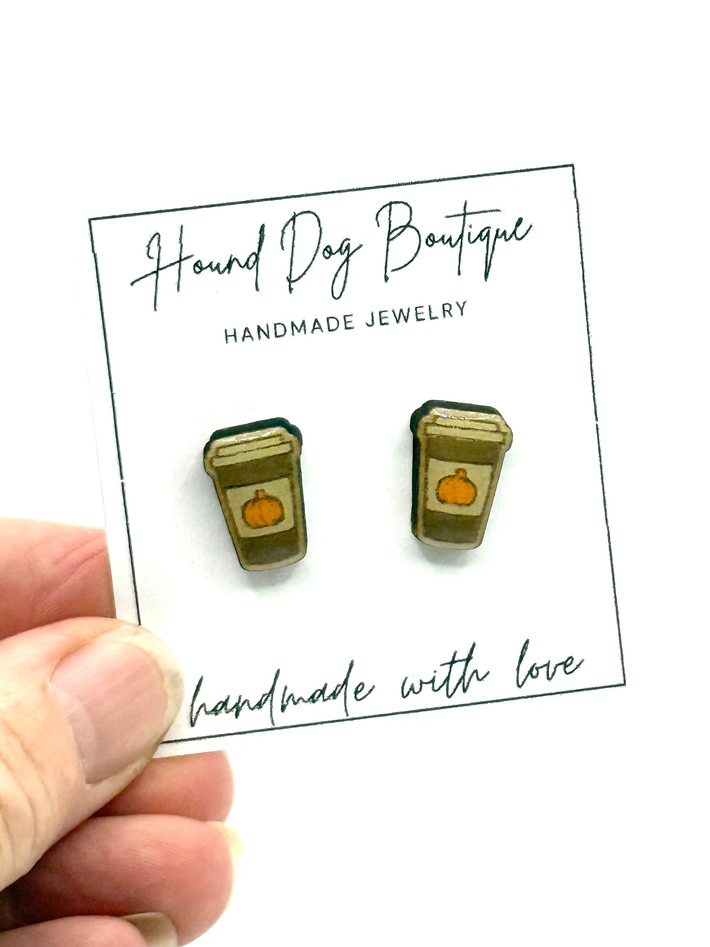 Pumpkin Coffee Earrings