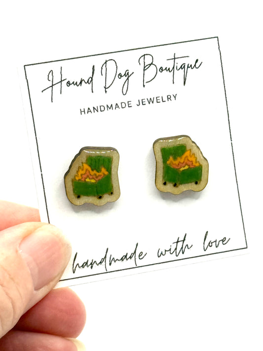 Dumpster Fire Earrings