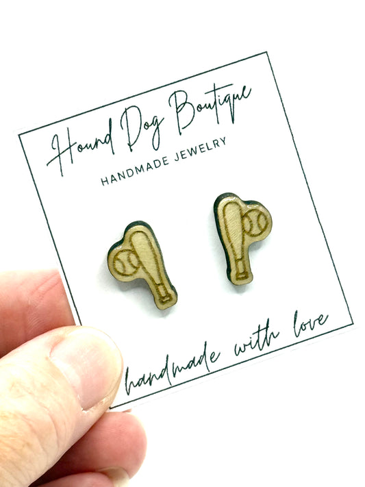 Baseball Bat Earrings