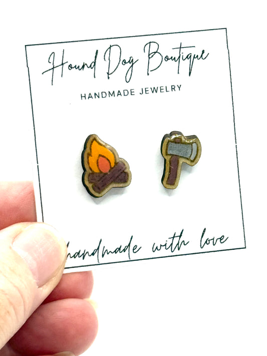 Campfire + Ax Earrings