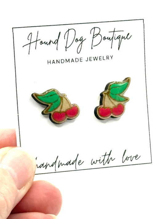Cherry Stud Earrings