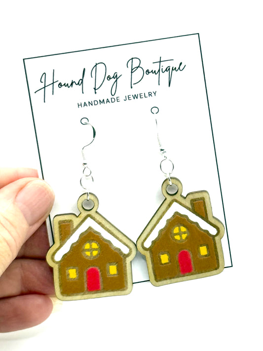 Gingerbread House Dangle Earrings