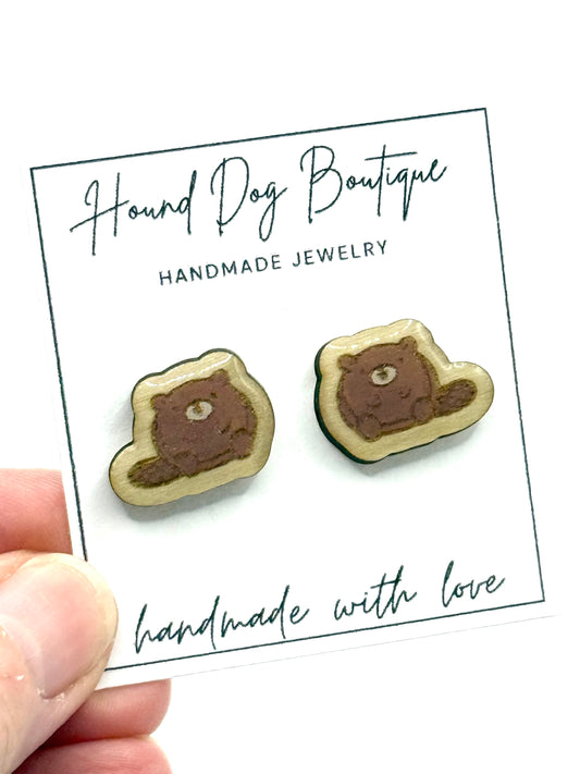 Baby Beaver Earrings