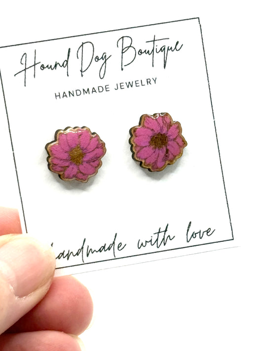 Cosmos Flower Earrings
