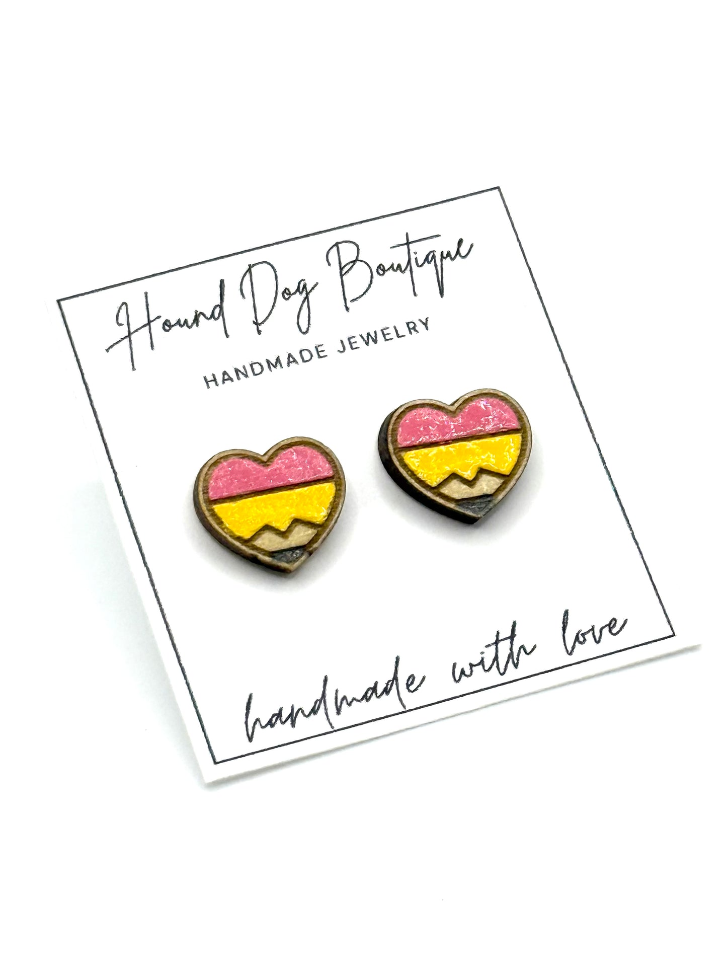 Teacher Heart Earrings