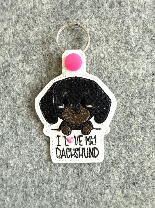 I Love My (Breed) Key Chain - Large