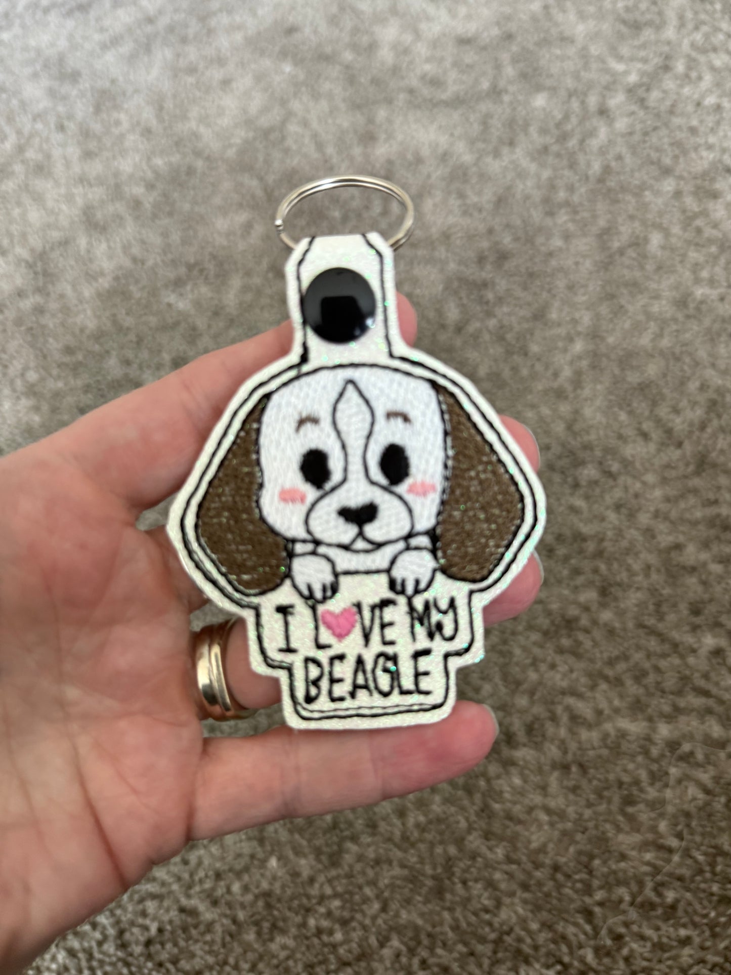 I Love My (Breed) Key Chain - Large