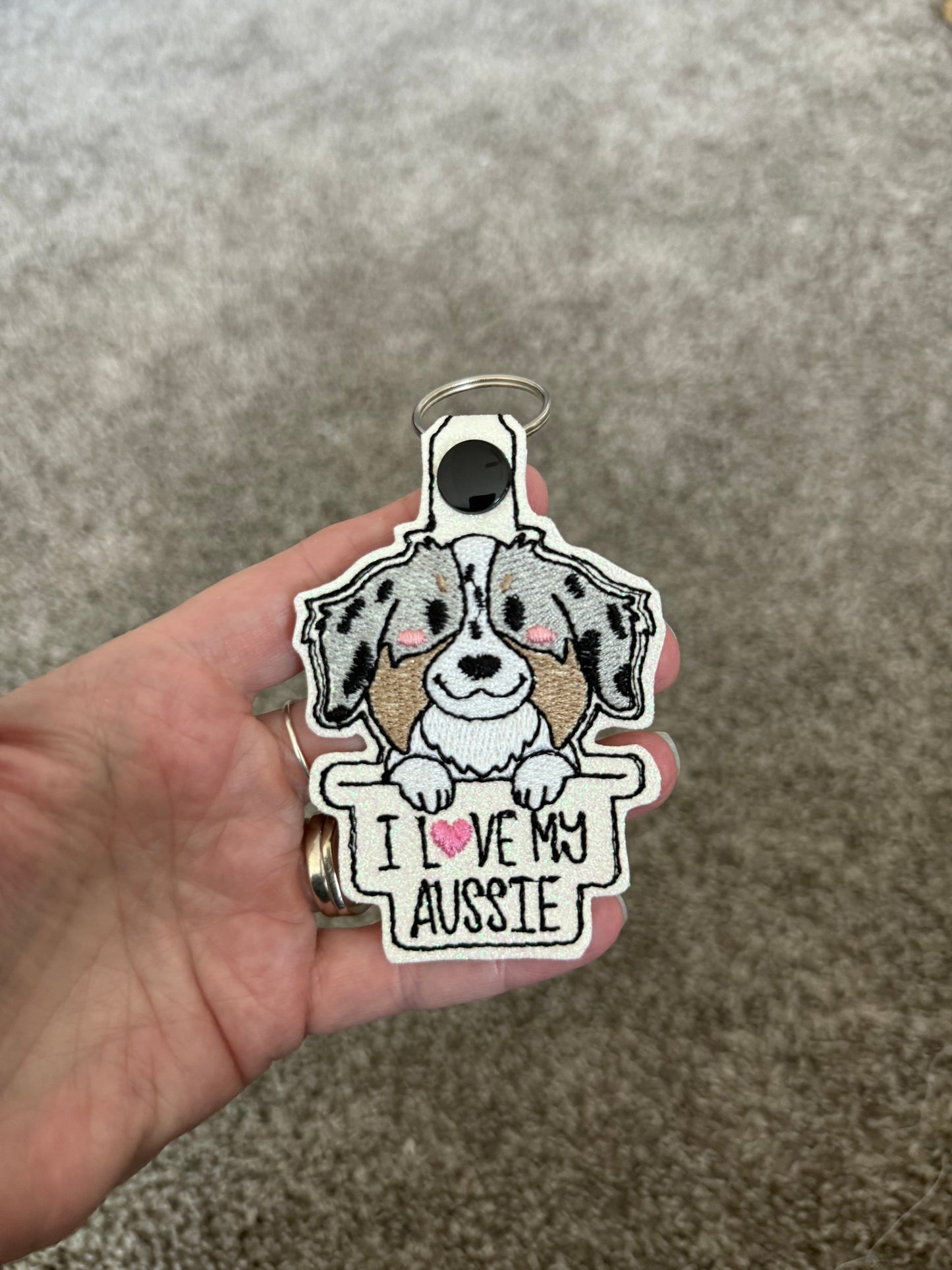 I Love My (Breed) Key Chain - Large