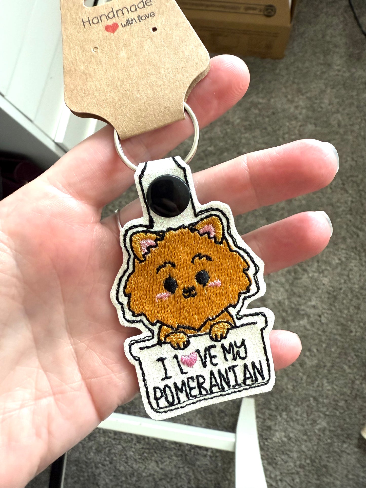 I Love My (Breed) Key Chain - Large